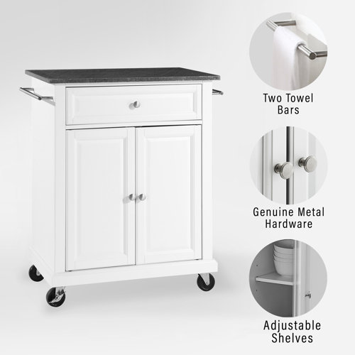 Three Posts™ Hedon Granite Kitchen Cart & Reviews Wayfair
